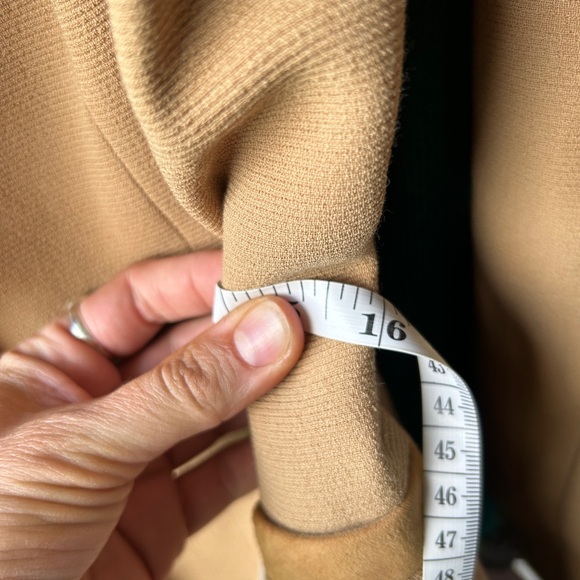 Vintage 70s tan wool/faux suede blazer by Caloma Size small - Picture 9 of 10